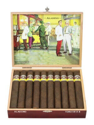 Aladino Maduro Box-Pressed Toro Cigars