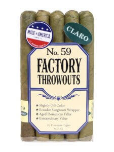 J.C Newman Factory Throwouts No. 59 Claro Cigars