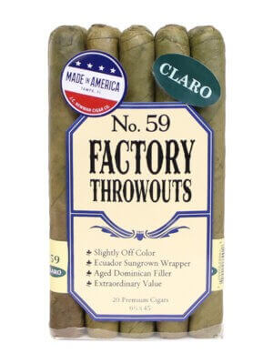 J.C Newman Factory Throwouts No. 59 Claro Cigars