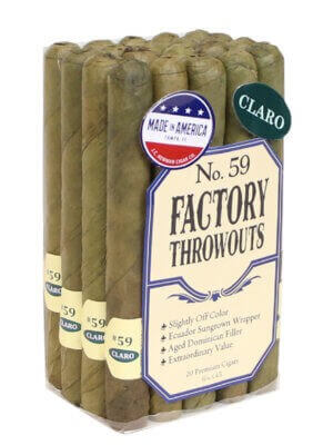 J.C Newman Factory Throwouts No. 59 Claro Cigars