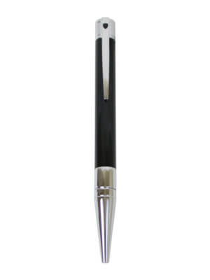 D Initial Ball Point Pen Black & Chrome