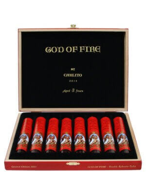 God Of Fire Double Robusto Tubo by Carlito