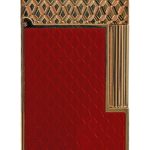S.T. Dupont Line 2 Lighter Burgundy and Gold Dragon Scales – C16626