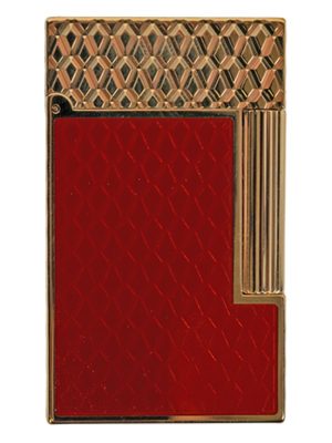 S.T. Dupont Line 2 Lighter Burgundy and Gold Dragon Scales - C16626