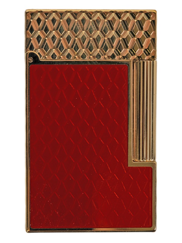 S.T. Dupont Line 2 Lighter Burgundy and Gold Dragon Scales – C16626