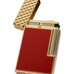 S.T. Dupont Line 2 Lighter Burgundy and Gold Dragon Scales – C16626