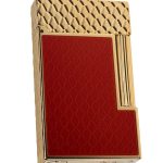 S.T. Dupont Line 2 Lighter Burgundy and Gold Dragon Scales – C16626