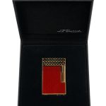 S.T. Dupont Line 2 Lighter Burgundy and Gold Dragon Scales – C16626