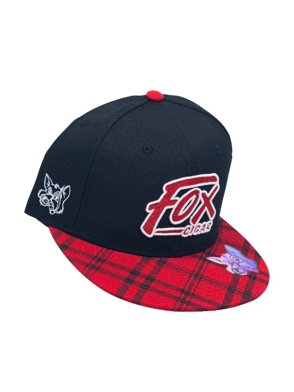 Vintage Plaid Flat Brim Hat