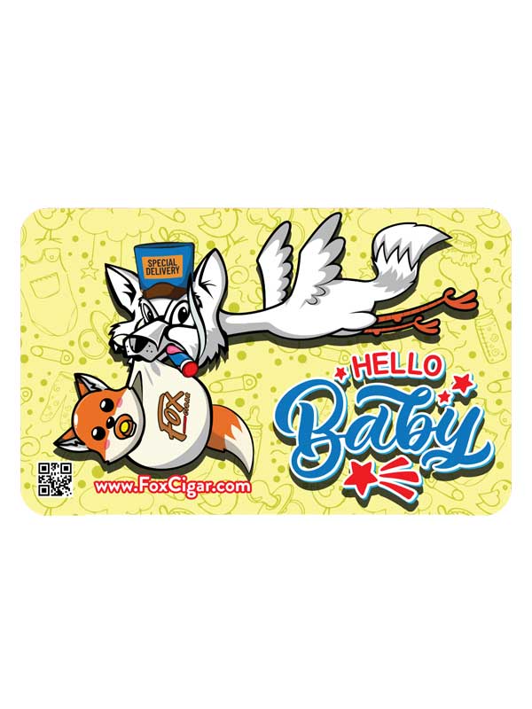 Hello Baby Fox Cigar Gift Card