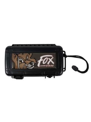 Fox Travel Humidor (Black with Brown Label)