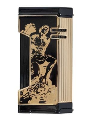 Prometheus God of Fire "Never Back Down" Magma X Lighter Black with Gold (XR3)