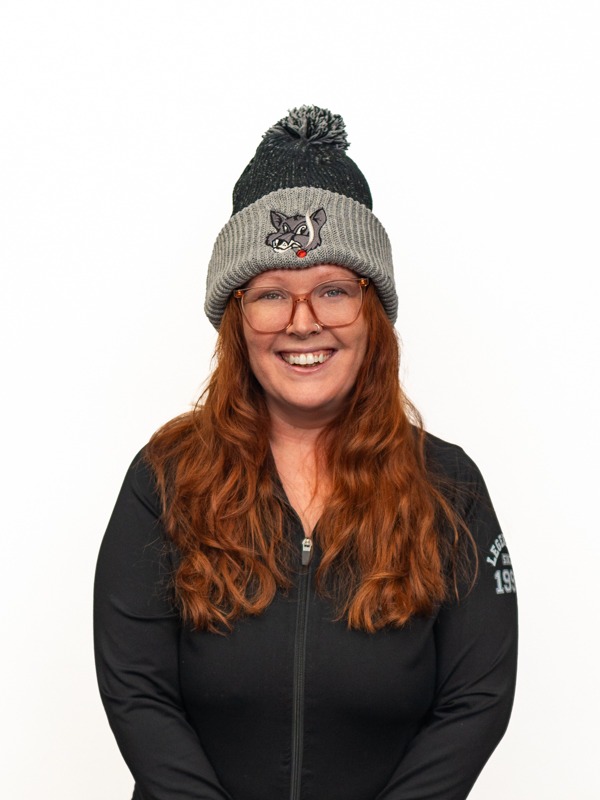 Black & Gray Fox Pom Beanie