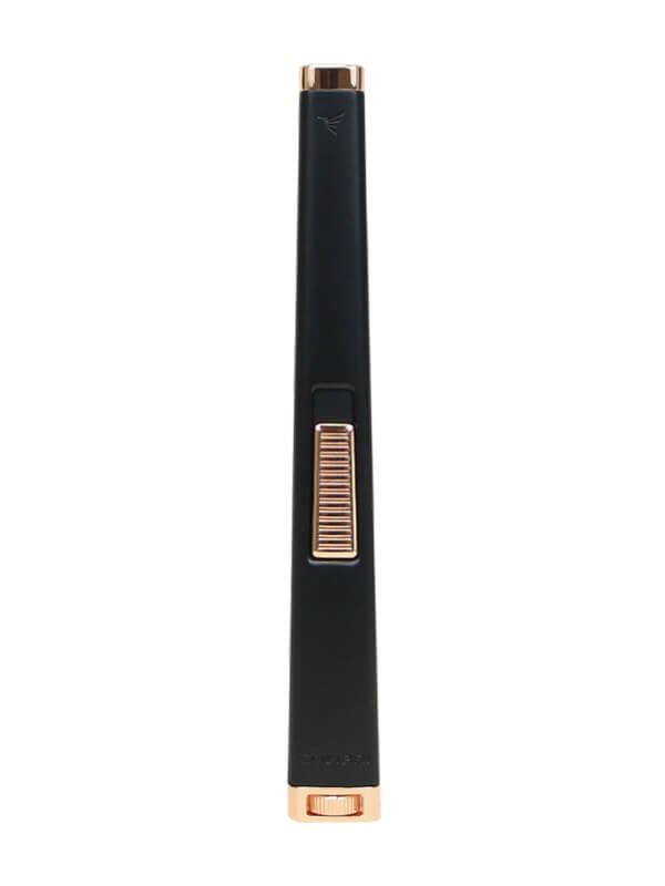 Colibri Aura Flat Flame Lighter Black Rose Gold