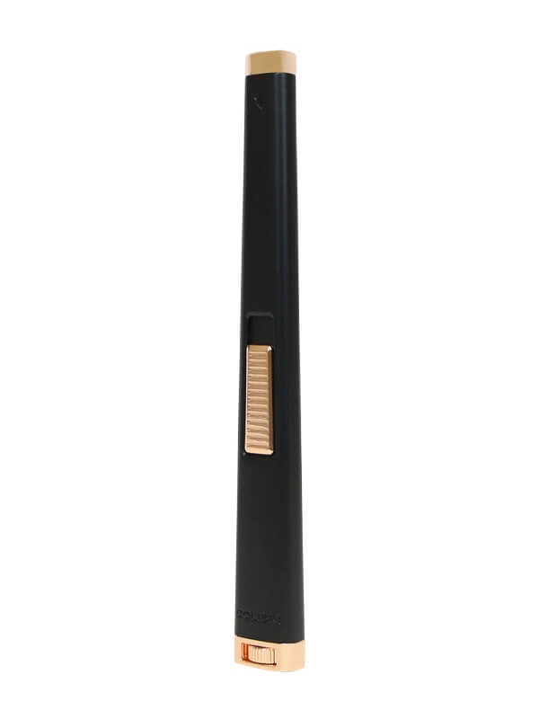 Colibri Aura Flat Flame Lighter Black Rose Gold