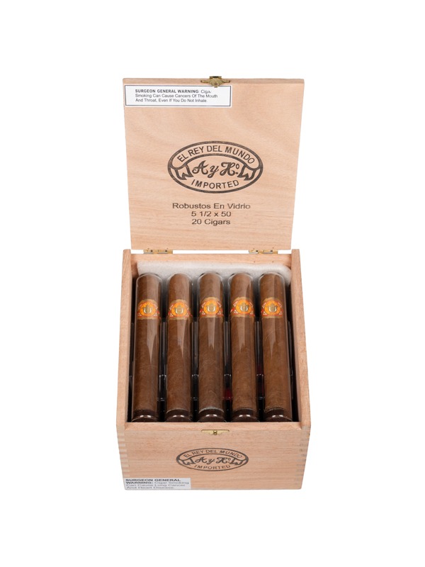El Rey Del Mundo Natural Robusto En Vidrio