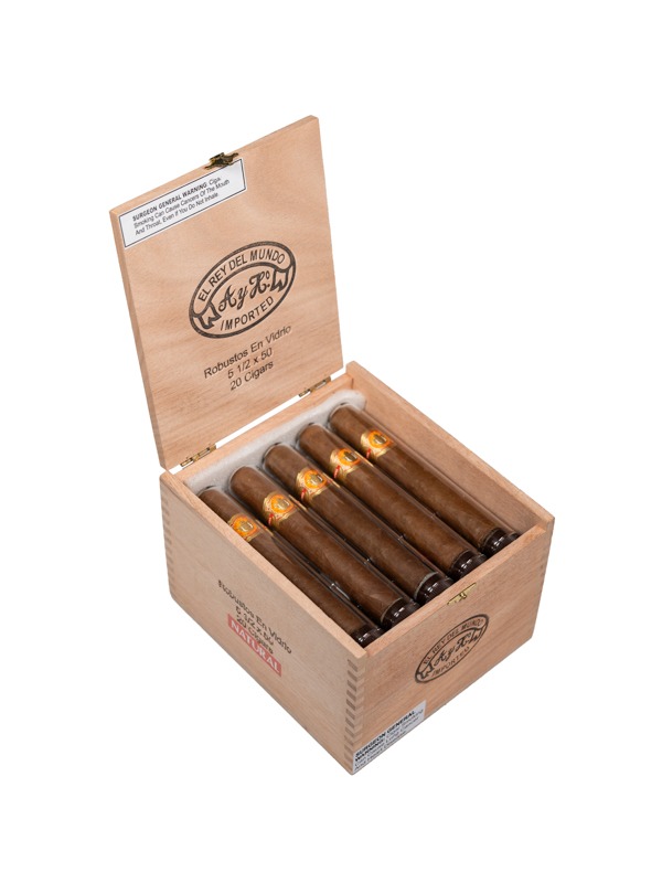 El Rey Del Mundo Natural Robusto En Vidrio