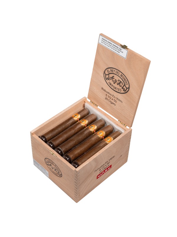 El Rey Del Mundo Natural Robusto En Vidrio