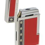 Elie Bleu J-14 Jet Alba Red Marquetry Lighter EBJ1453