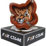 Fox Head Brown Ceramic Ashtray