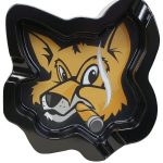 Fox Head Melamine Black Ashtray