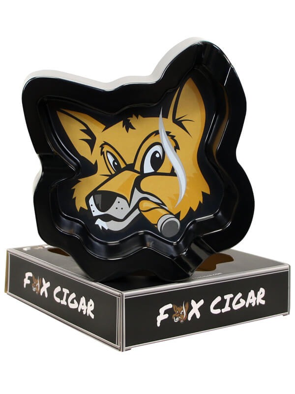 Fox Head Melamine Black Ashtray