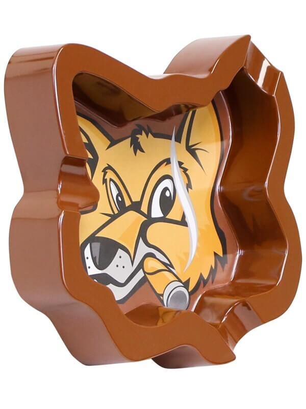 Fox Head Melamine Brown Ashtray