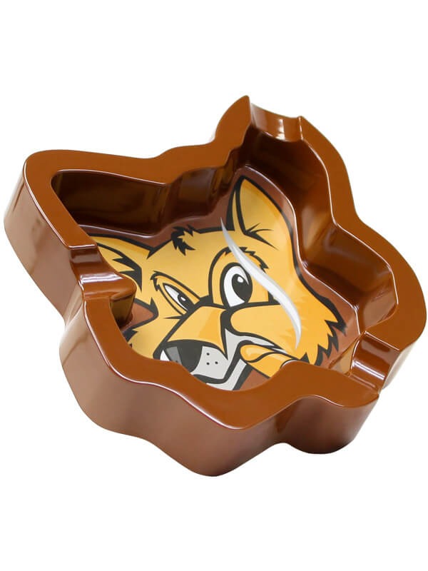 Fox Head Melamine Brown Ashtray