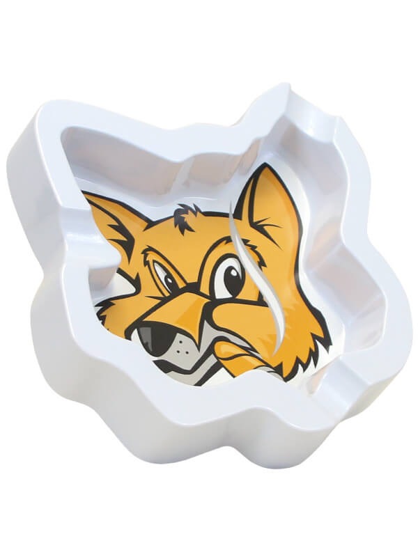 Fox Head Melamine White Ashtray