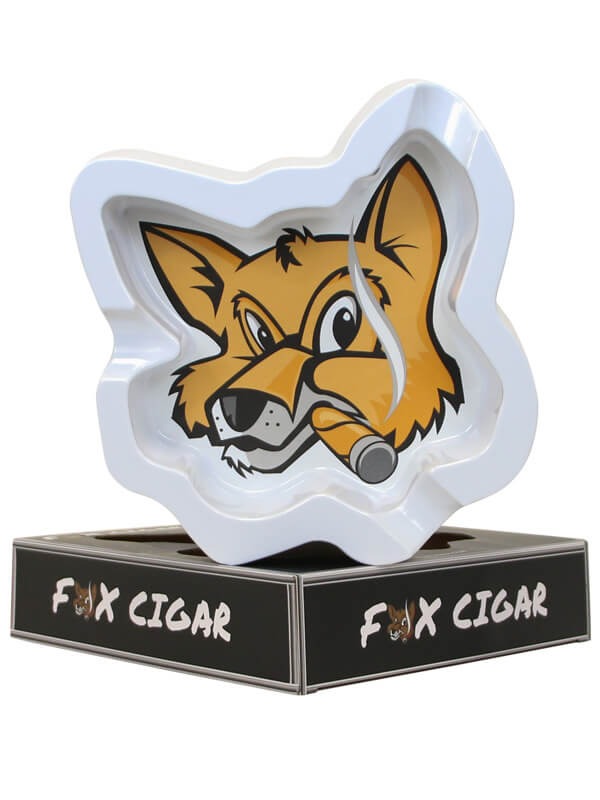 Fox Head Melamine White Ashtray