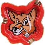 Fox Head Red Ceramic Ashtray