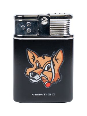 Fox Lotus Vintage Lighter- Black
