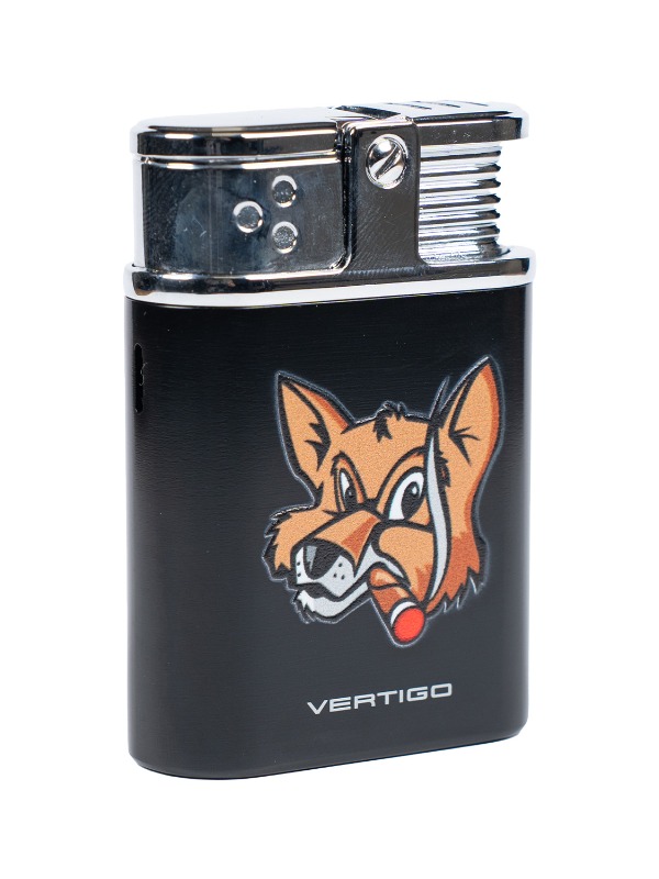 Fox Lotus Vintage Lighter- Black