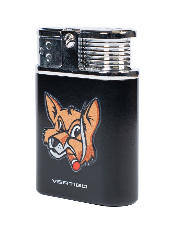 Fox Lotus Vintage Lighter- Black