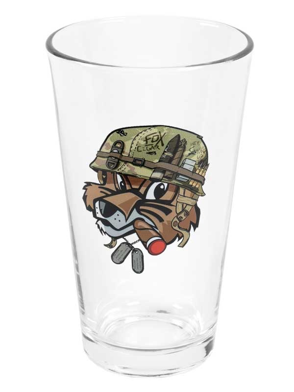Fox Military Pint Glass Set
