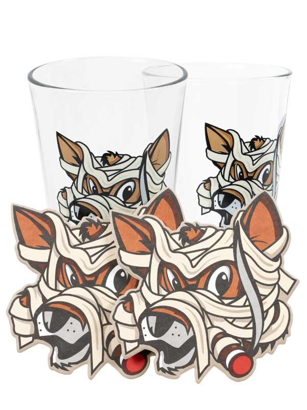 Fox Mummy Pint Glass Set
