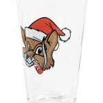 Fox Santa Pint Glass Set