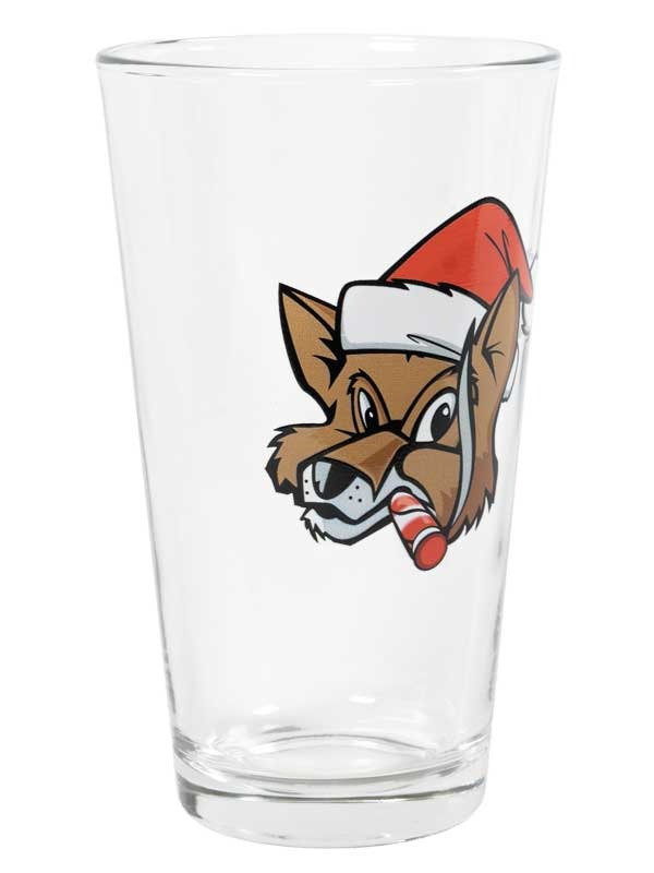 Fox Santa Pint Glass Set