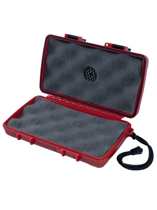 Fox Travel Humidor (Red with Black Label)