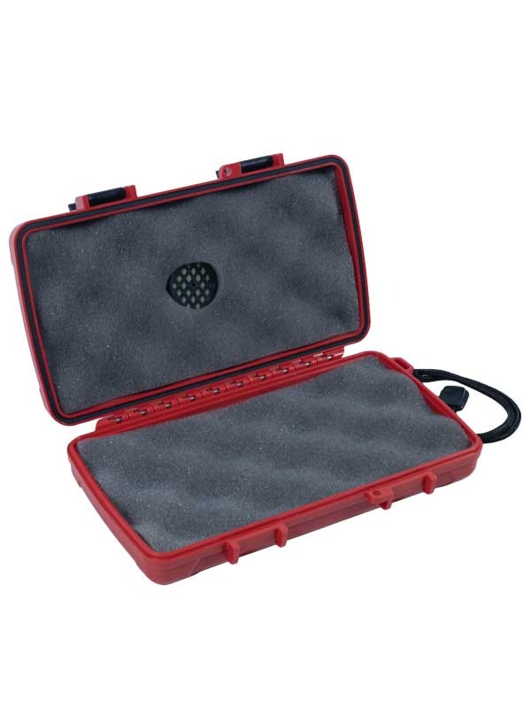 Fox Travel Humidor (Red with Black Label)