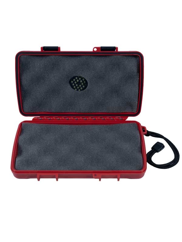 Fox Travel Humidor (Red with White Label)