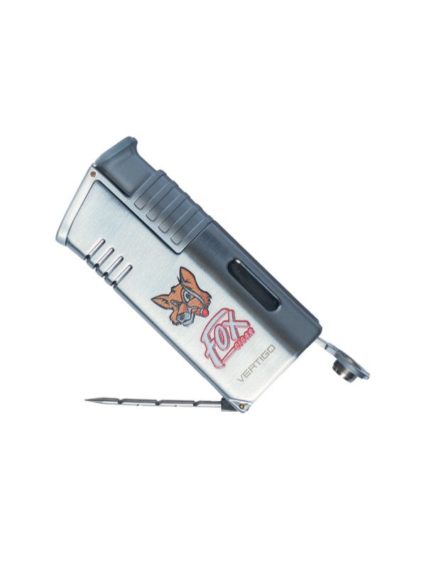 Fox Vertigo Lighter Mechanic With Cigar Punch- Silver