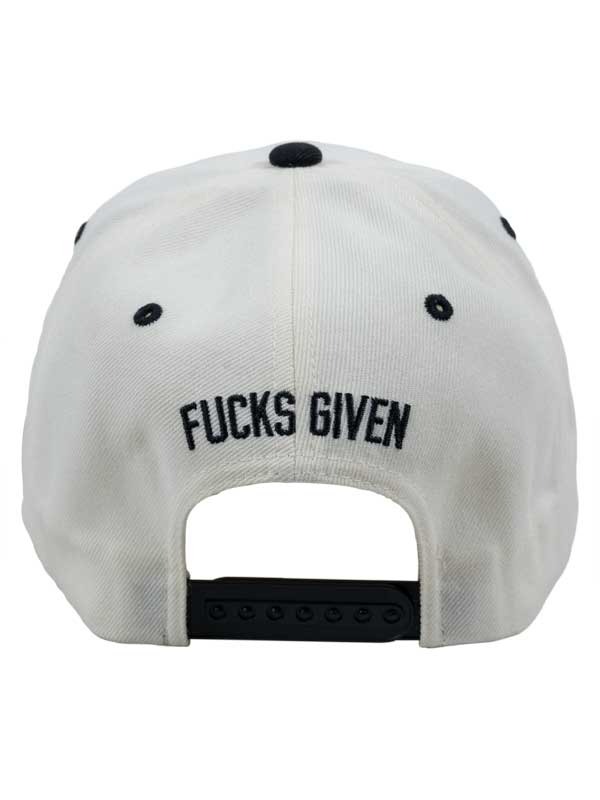 Fox Zero Fucks Given Black and White Hat