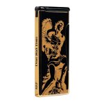 God of Fire “Never Back Down” (Retro) Gold on Black Lighter