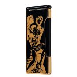 God of Fire “Never Back Down” (Retro) Gold on Black Lighter