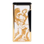 God of Fire “Never Back Down” (Retro) Gold on White Lighter