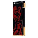 God of Fire “Never Back Down” (Retro) Red on Black lighter
