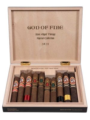 God of Fire KKP Never Back Down 10 Cigar Assortment Black Lacquer