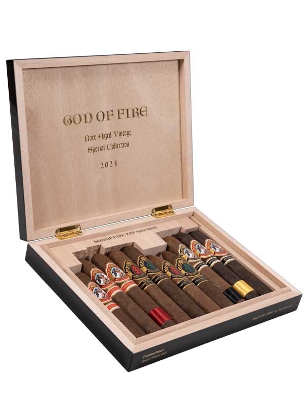 God of Fire KKP Never Back Down 10 Cigar Assortment Black Lacquer