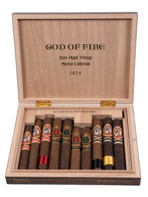 God of Fire KKP Never Back Down 10 Cigar Assortment Macassar Ebony